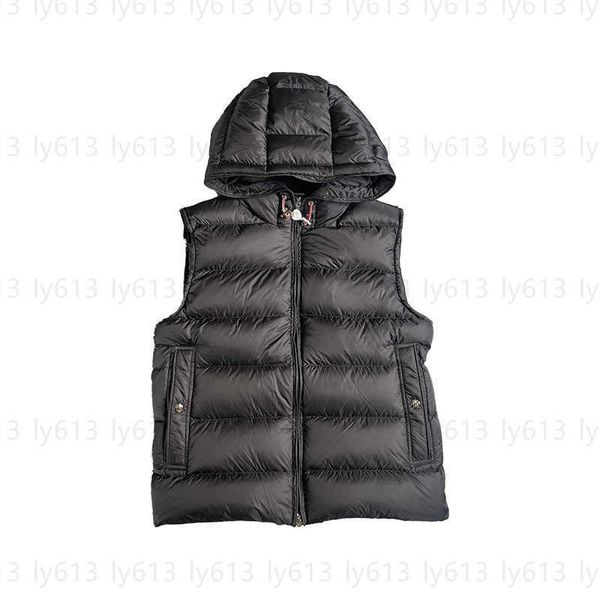 

monclairs hooded vest down puffer jacket fashion slim hoodeds warm white duck downs undershirt jackets designer cardigan down tanks, Black;white