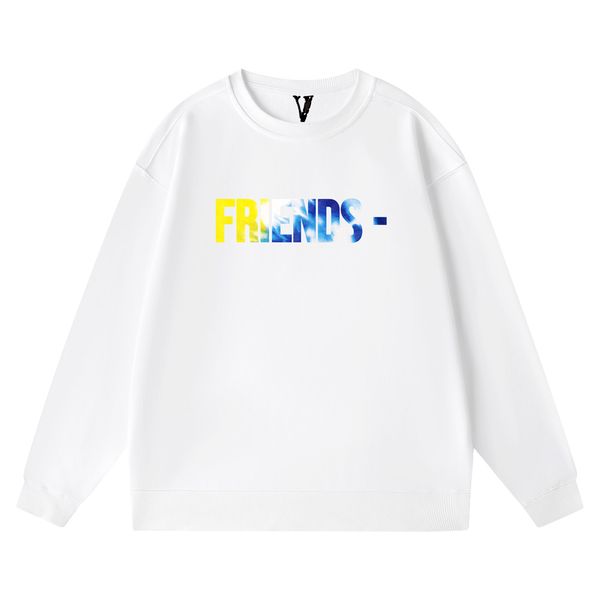 

vlone new men's sweatshirts classic casual hoodie fashion trend for men and women o-neck hoodie long-sleeved simple cotton pullover vl1, Black