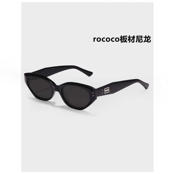 

2023 new gm yang chaoyue cococoo cat eye personalized ins trendy plate sunglasses, White;black