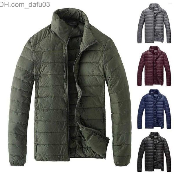 

men's down parkas men's down plus size winter warm jacket 2022 men stand collar autumn thick hooded parkas mens fashion casual sli, Black