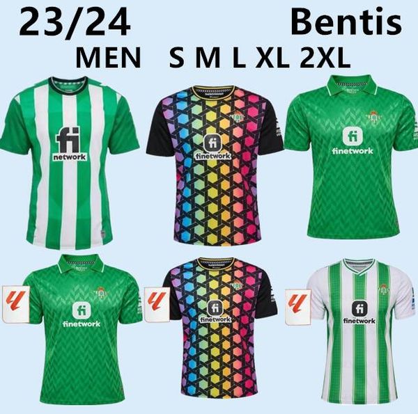 

23 24 real betis soccer jerseys copa del rey final away joaquin b.iglesias camiseta de futbol juanmi estadio fourth third 2023 special kids, Black