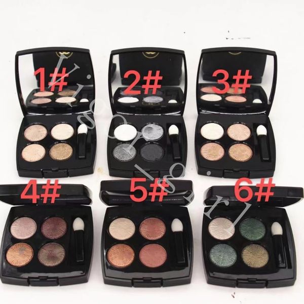 

dropshipping new luxury brand makeup eye shadow 4 colors with brush 6 style matte eyeshadow shadows palette and nice quality fast ship
