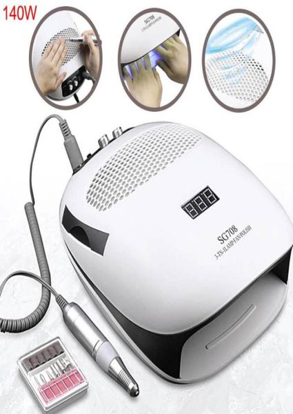 

nail dryers 140w 3 in 1 lamp dryer electric drill machine with dust suction collector vacuum cleaner art equipment6446971
