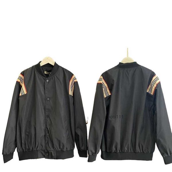 

temperament burbreries designer spirit luxury classic burberies winter and boy autumn baseball sportswear suit mens korean splicing jacket v, Black;brown