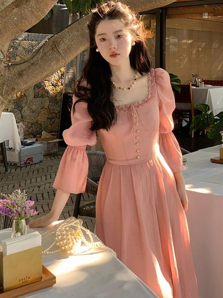 

pants summer women fashion vintage casual midi dress elegant lady vestdios female a line party clothes, White