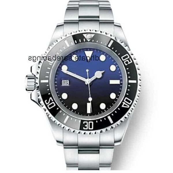 

yz men watch d blue sea-dweller ceramic bezel 44mm stainless steel blso automatic black diver mens watches wristwatches 682f, Slivery;golden