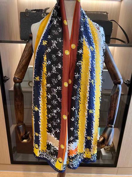 

designer scarf fashion brand scarves for womens and mens long wraps silk scarf size 180x90cm christmas gift, Blue;gray