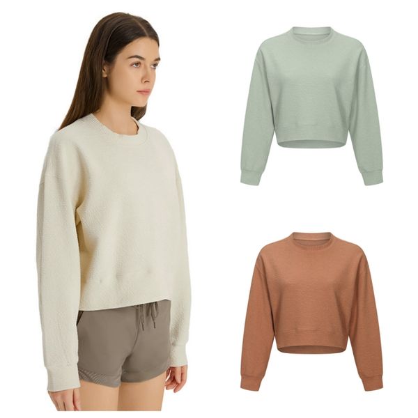 

yoga sweater round neck long sleeve casual loose sportswear