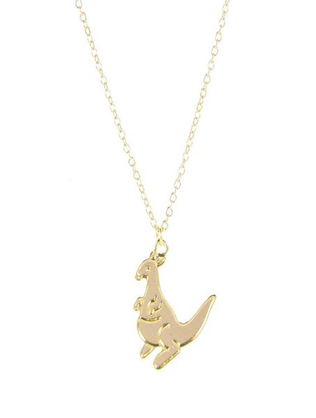 

10pcs cartoon kangaroo wallaby necklace australia animal kangaroo bandicoot koala chain clavicle necklace jewelry gift for childre7775285, Silver