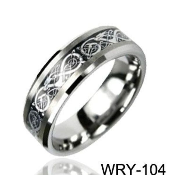 

dragon inlaid carbide tungsten rings silver inlaid ring wedding bands6134393