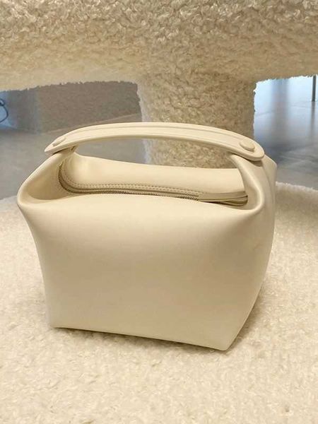 

the row bag lunch box water bucket headband layer cowhide spring/summer small design genuine leather handheld bag for women 69rx