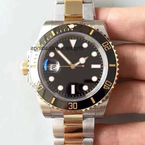 

u1 st9 steel black dial men watch automatic 41mm ceramic bezel gold dial glide lock flod clasp sapphire glass mens wristwatches ux1n, Slivery;golden