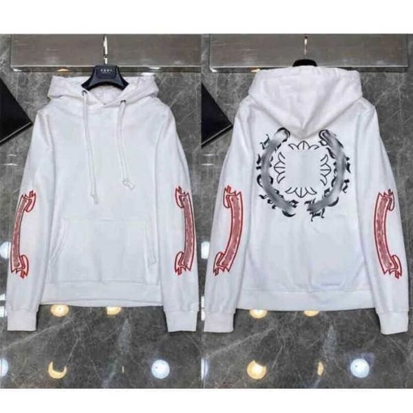 

men's hoodie 2023 fall sweatshirt hoodie designer men's trend heart chrome sleeve winter jacket loose coat fashion hoodie for men6, Black