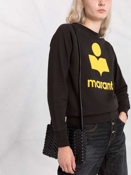 

isabel marant designer sweatshirt fashion hoodie classic letter-printed terry cotton sweater women neck off white 1 jzl3, Black