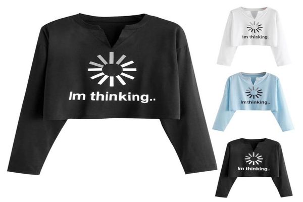 

women039s long sleeve sweatshirt pullover oneck solid color short blouse womens fashion clothing vestidos hoodies sweats9669487, Black