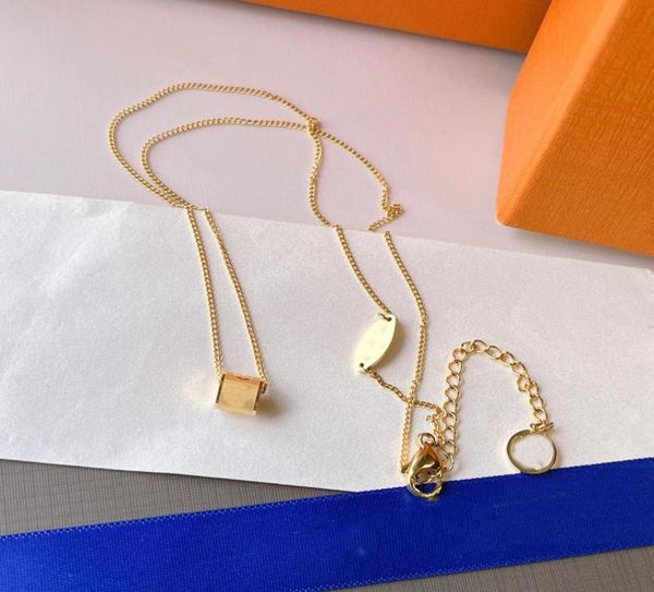 

20style fashion letter designer necklace jewelry pendant stainless steel crystal 18k gold plated love necklaces womens party weddi1690099, Silver