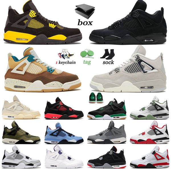 

jumpman 4 frozen moments basketball shoes 4s men women pure money cool grey cacao wow university blue j4 trainers medium olive red cement ou