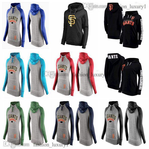 

woman san francisco''giants''baseball hoodie hoody sweatshirt sweater cotton pullover brand hoodies fashion sweatshirts, Black