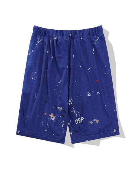 

galleryes shorts designer speckled hand-painted classic printed mesh sports casual summer drawstring capris9504472, White;black