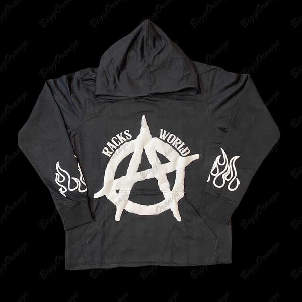 

women's hoodies sweatshirts y2k 2023 autumn and winter new creative graffiti pattern plush sweater for men and women fashion brand hip, Black