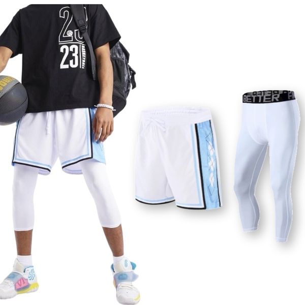 

men's shorts men's casual shorts summer running fitness fast-drying trend short pants loose basketball training pants 230726, White;black