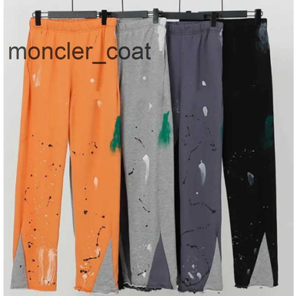 

men pants galleries sweatpants designer pants dept speckled letter print men's women's couple loose versatile casual pants straigh, Black