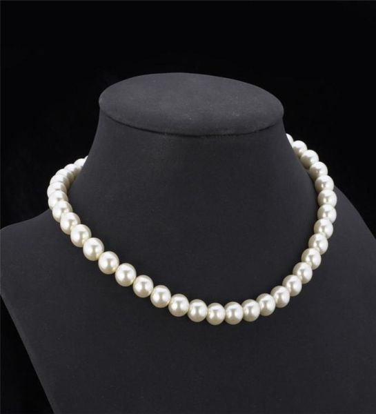 

synthetic pearl necklace for women trendy resizable luxury whiteblack beaded necklaces 600 k29996533, Silver