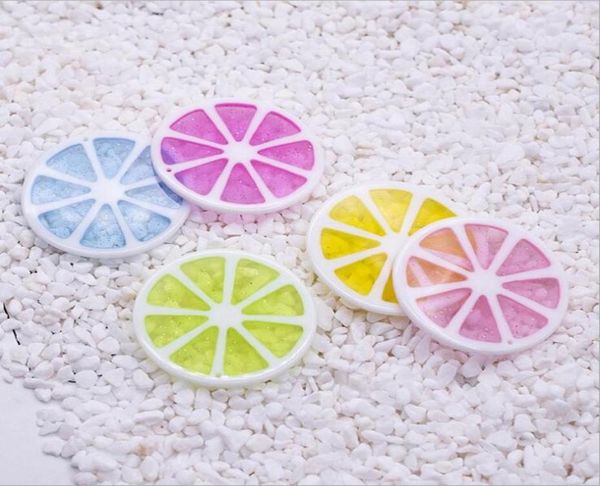 

100 pcs lot fashion acrylic transparent glitter sliced lemon or orange charms pendantfruit charms 35mm1894274, Bronze;silver