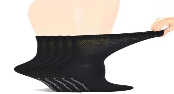 

yomandamor women039s 5 pairs seamless bamboo dressdiabetic crew socks with nonbinding l size17593426, Black;white