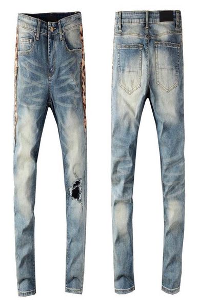 

mens jeans classic hip hop pants stylist jeans distressed ripped biker jean slim fit motorcycle denim jeans pqrd3510642, Blue