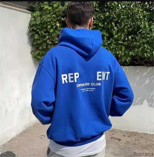 

2023 reprreesent hoodies sweatshirts designer letter men's niche tide brand wild high street casual american loose couple hooded sweate, Black