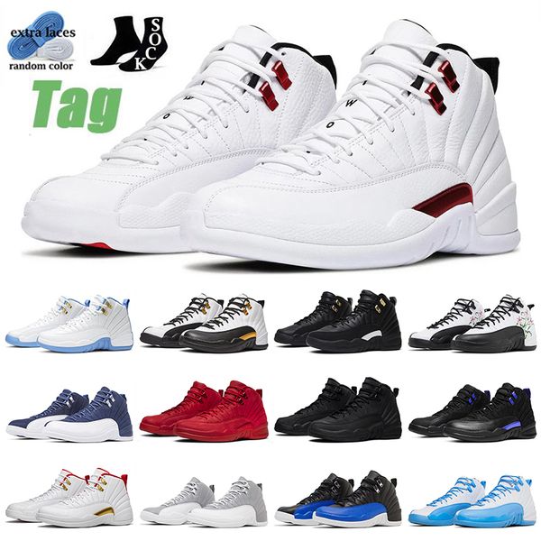 

12s basketball shoes jumpman 12 mens women twist utility winter black ovo white gym red dark grey flu game the master stone blue cherry snea