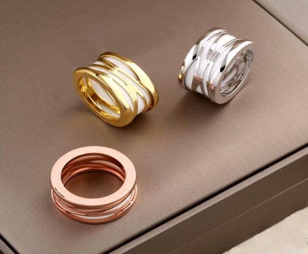 

europe america fashion style men lady women titanium steel engraved b initials hollow out white ceramic lovers rings us6us9 3 col7059001, Slivery;golden