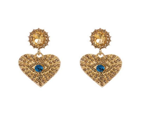 

creative designer dangle earring evil eye earrings for women vintage kawaii accessories fashion rhinestone trendy earing jewelry8574022, Silver