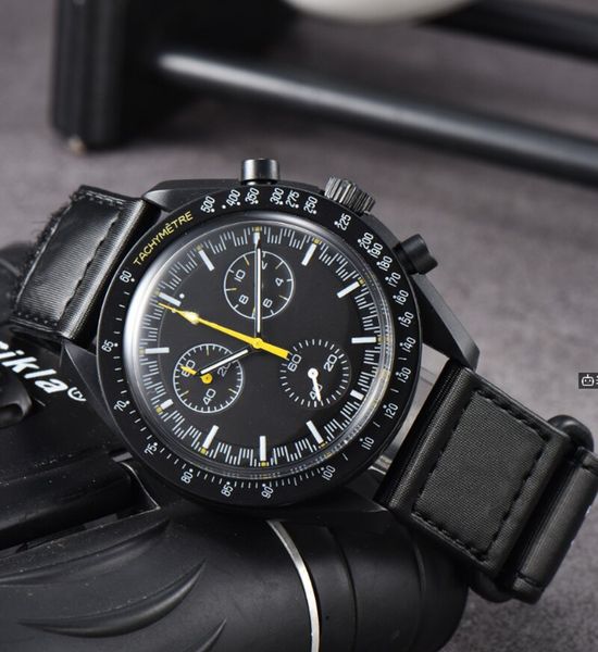 

16 colour Bioceramic Planet Moon Mens Watches Full Function Quarz Chronograph Watch Mission To Mercury 42mm Nylon Luxury Watch Limited Edition Master Wristwatches
