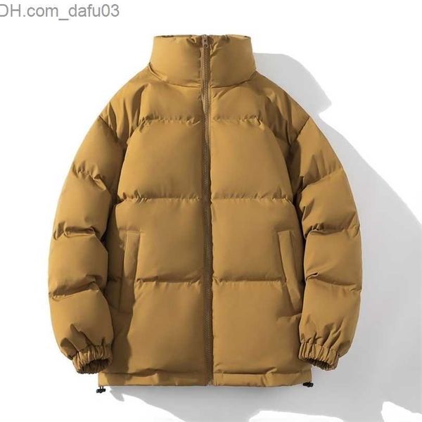 

men's down parkas mens down parkas winter men thicken jacket warm stand collar jackets fashion parka bubble coat women oversize streetw, Black