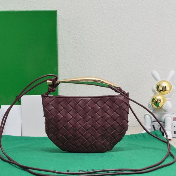 

large sardiness tote bag handwork leather weaving crossbody bags lambskin drawstring shoulder bag designer 10a metal handle mini handbags la