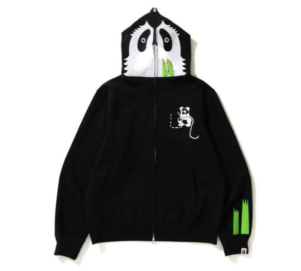 

mens hoodie sweatshirt ape designer hoodie 3d embroidered zipper jacket hip hop men women loose hooded sweater8995294, Black
