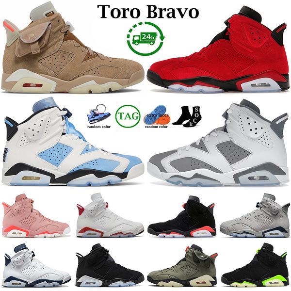 

basketball shoes for men women 6 6s toro bravo cool grey georgetown metallic silver unc british khaki mens trainers outdoor sports sneakers