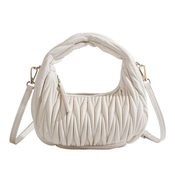 

designer bags miu bag silver handle small bag women pleated crescent cloud bag fashion crossbody bag bowling bag hobo clutch blgr