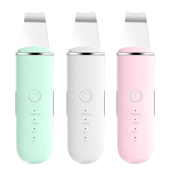 

face massager professional ultrasonic ion skin scrubber electric exfoliator pore cleaner blackhead removal rechargeable beauty device 230726