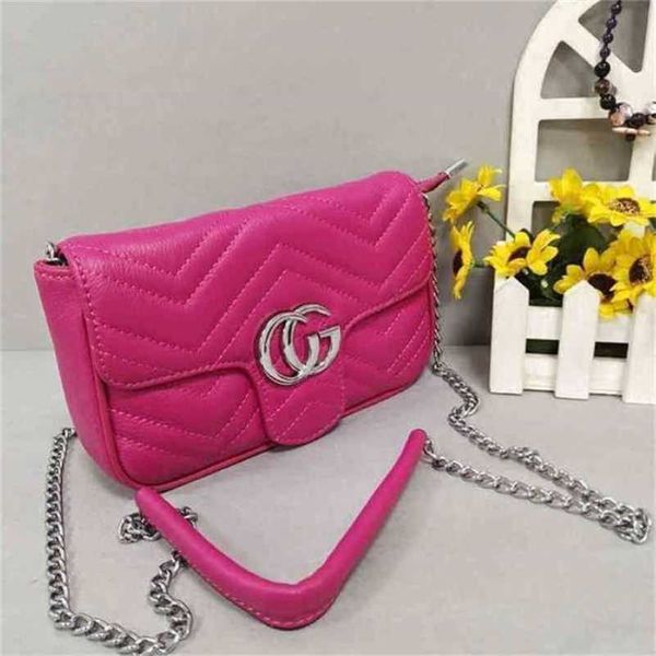 

2023 luxury bags live broadcast goods chain messenger head soft leather
