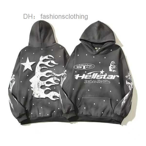 

men's hoodies hellstar hoodie vintage distressed flame graffiti print loose high street fashion couple pullover 21 hellstar lcky, White;black