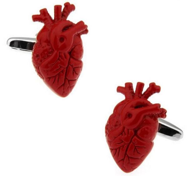 

unique designer heart shaped cufflinks for men shirt wedding cufflinks french cuff links fashion jewelry gift grade4325384, Silver