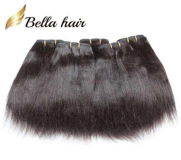 

100 malaysian hair weaves human hair weft hair extensions 830inch 3pcslot yaki natural color bellahair3016820, Black