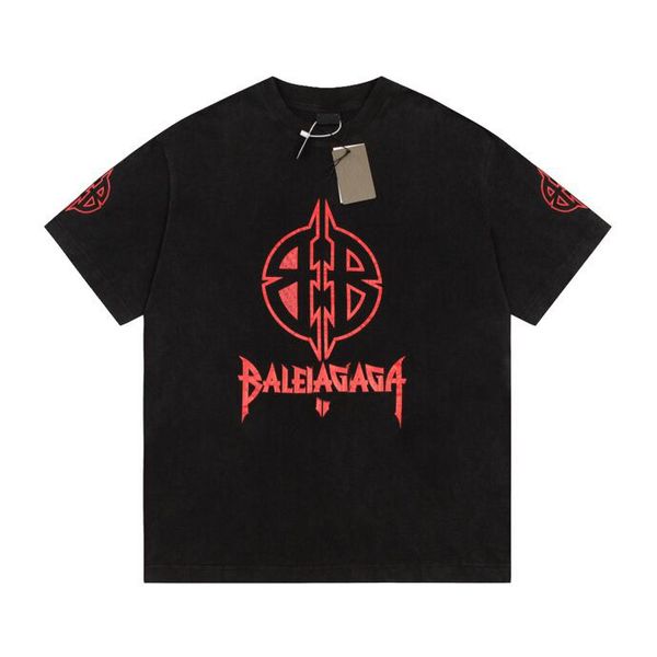 

2023ss spring/summer designer letter print t shirt cotton fabric round neck pullover short sleeve t-shirt sweatshirt s3w21, Black;brown
