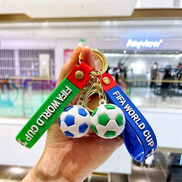 

fashion blogger designer jewelry pvc soft adhesive football keychain football games souvenir mobile phone keychains lanyards keyrings wholes, Slivery;golden