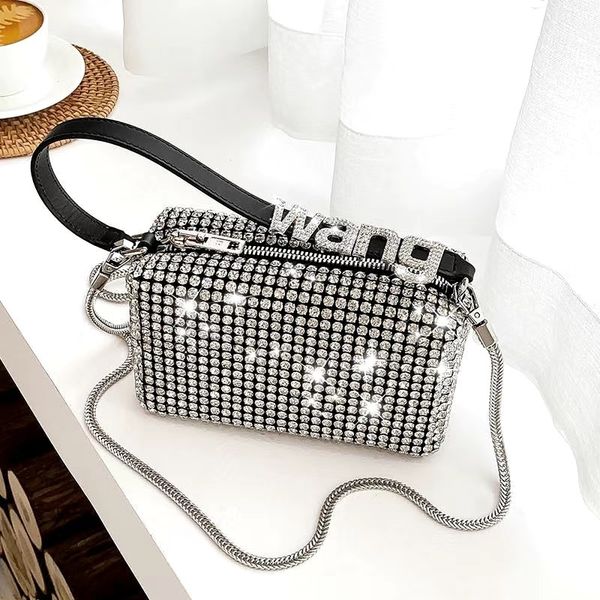

handbags bag full rhinestone women handbag bags fashion flap shiny wang crystal totes small purses for women