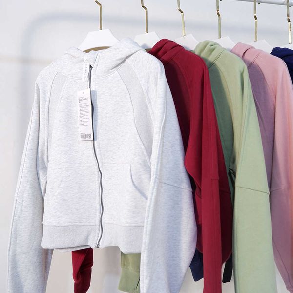 

lulu jacket yoga coat scuba oversized women's training sweatshirt thick warm soft thumbhole fitness casual yoga hoody