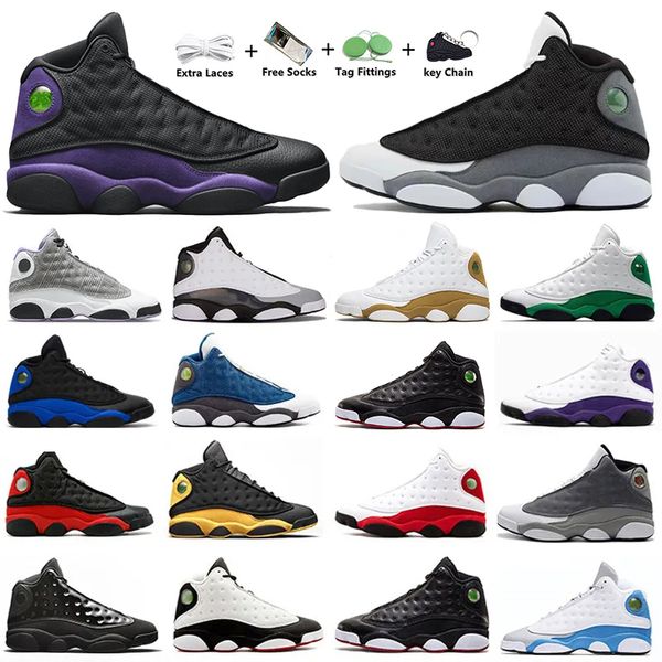 

jumpman 13 black flint 13s men basketball shoes sneaker playoffs obsidian lucky green lakers he got game black cat red court purple chicago